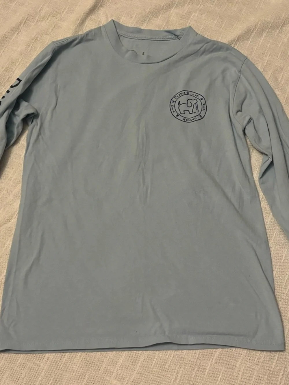 puppie love® Light Blue 'Happy Weekend' Long Sleeve Tee - Picture 2 of 3